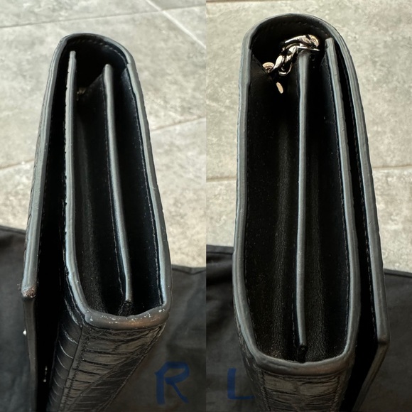 SAINT LAURENT
YSL Croc-Embossed Leather Wallet on Chain Monogram Black silver - Picture 12 of 12